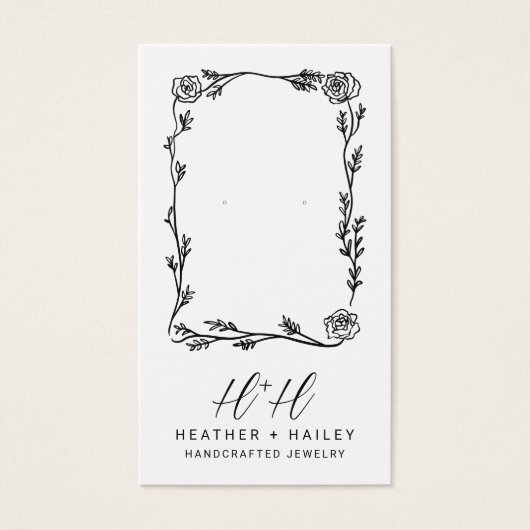 花お洒落縁どジュエリー表示カード (正面)