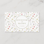 花お洒落花結婚式RSVP QRコードカード エンクロージャーカード (裏面)