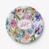 花お洒落蝶 ペーパープレート (正面)