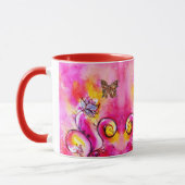 花お洒落蝶 マグカップ (左)