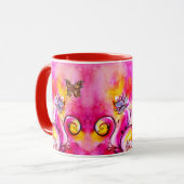 花お洒落蝶 マグカップ (正面左)