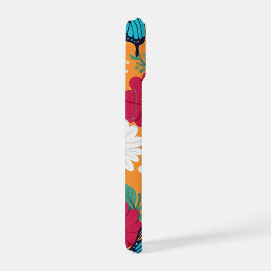 花お洒落蝶 iPhone 15ケース (右側面)