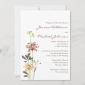 花お洒落 招待状 (正面)