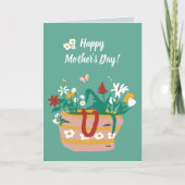 花かごハッピーマザーズ日文字 – 緑 カード (正面)
