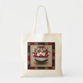 花かごレース枠デザインフローラヴィンテージre トートバッグ (正面)