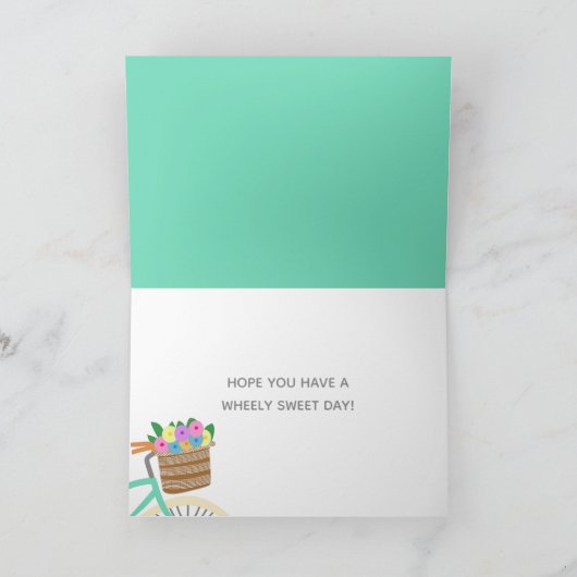 花かご付き自転車お母さんの日 カード (内部)