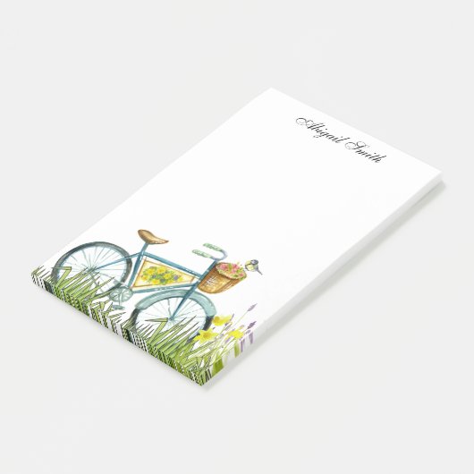 花かご付き自転車のポストイットノート ポストイット (アングル)