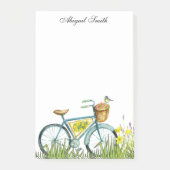 花かご付き自転車のポストイットノート ポストイット (正面)