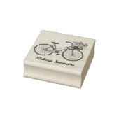 花かご付き自転車 カスタムネーム ラバースタンプ (スタンプ)
