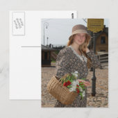 花かご入りの少女 ポストカード (正面/裏面)