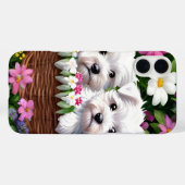 花かご内の可愛いウェスティテリアパピー Case-Mate iPhoneケース (裏面 (横))