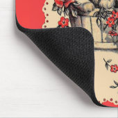 花かご内の愛らしい子猫 マウスパッド (コーナー)