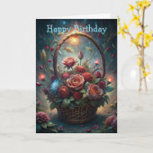 花かご カード (黄色い花)