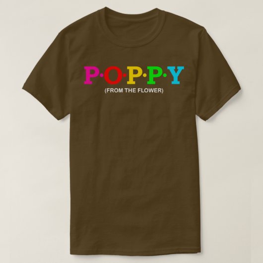花からポピー Tシャツ (デザイン正面)