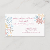 花から採った香水のボトルのにおいのローションの名刺 名刺 (裏面)