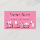 花から採った香水のボトルのにおいのローションの名刺 名刺 (正面)