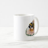 花から花粉を集める蜂 コーヒーマグカップ (正面右)