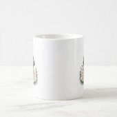 花から花粉を集める蜂 コーヒーマグカップ (中央)