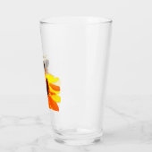 花から蜜を飲む蜂のグラス タンブラーグラス (左)