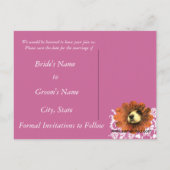 花から覗く子犬の愛 案内ポストカード (裏面)