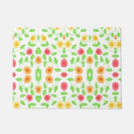 花かわいらしかわいらし投げマット ドアマット