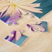 花かわいらしで魅了された女の子パーソナライズされた ジグソーパズル (側面)