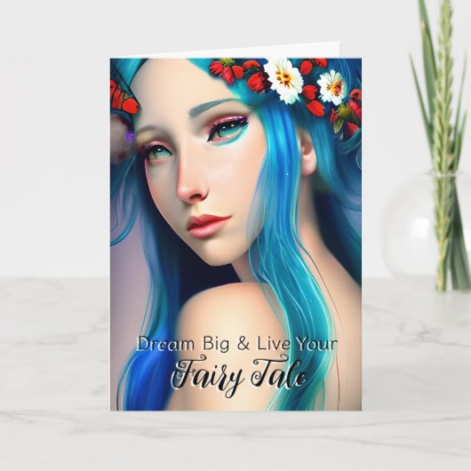 花かわいらしで魅了された少女 | Fairy Tale カード (正面)