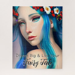 花かわいらしで魅了された少女 | Fairy Tale ジグソーパズル