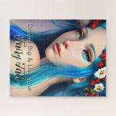 花かわいらしで魅了された少女 | Fairy Tale ジグソーパズル (横)