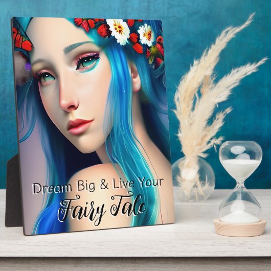 花かわいらしで魅了された少女 | Fairy Tale フォトプラーク (側面)