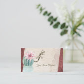 花かわいらしとゲッコ南西部のサボテン 名刺 (スタンド正面)