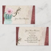 花かわいらしとゲッコ南西部のサボテン 名刺 (正面/裏面)