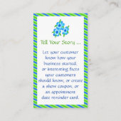 花かわいらしとストライプ名刺 名刺 (裏面)