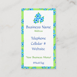 花かわいらしとストライプ名刺 名刺