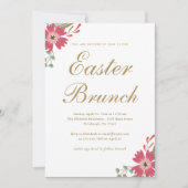 花かわいらしとミントグリーンイースターブランチ 招待状 (正面)
