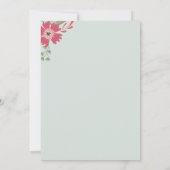 花かわいらしとミントグリーンサプライズパーティー 招待状 (裏面)