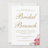 花かわいらしとミントグリーンブライダルブランチ 招待状 (正面)