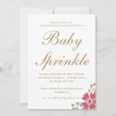 花かわいらしとミントグリーンベビーふりかけ 招待状 (正面)