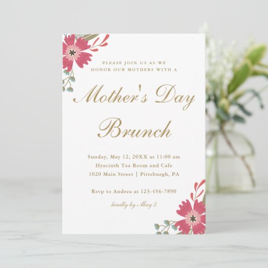花かわいらしとミントグリーンマザーズデイブランチ 招待状 (スタンド正面)