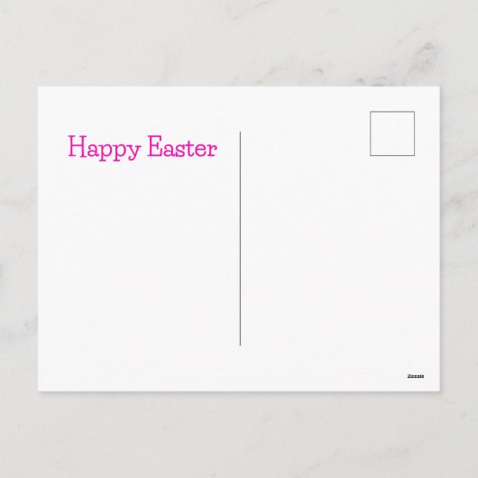 花かわいらしと可愛いバニー・イースター シーズンポストカード (裏面)