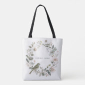 花かわいらしと小鳥 トートバッグ (裏面)