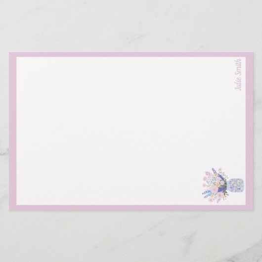 花かわいらしと本 便箋 (裏面)