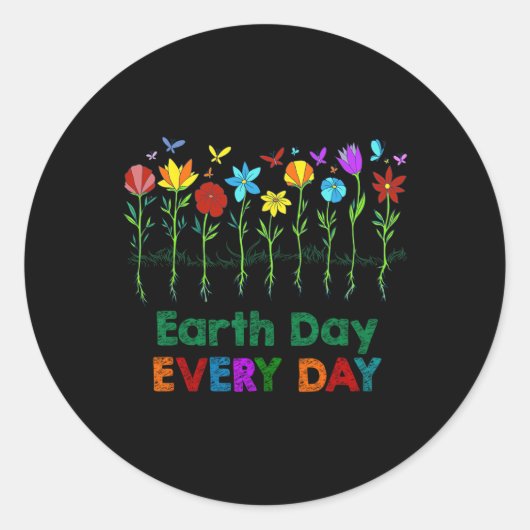 花かわいらしと蝶の大地の日E ラウンドシール (正面)