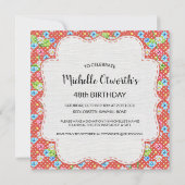 花かわいらしと赤バイクサプライズ誕生日パーティー 招待状 (裏面)