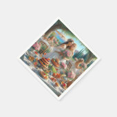 花かわいらしと食品ブライダルシャワー紙ナプキン スタンダードカクテルナプキン (角)