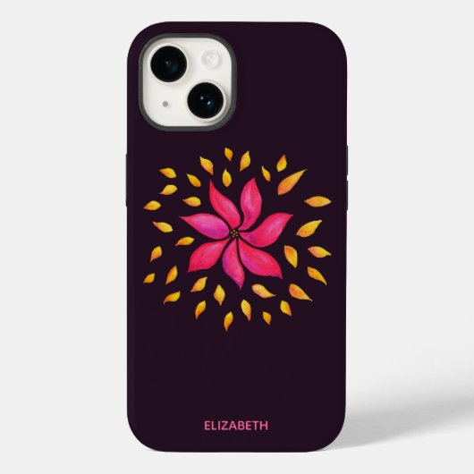 花かわいらしのガーリー名前 Case-Mate iPhoneケース (裏面)
