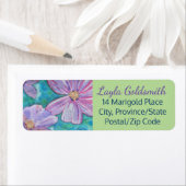 花かわいらしのモダン住所 シール (インサイチュ)