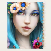 花かわいらしの付いたEtherealのパーソナライズされた女の子 プランナー手帳 (裏面)