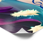 花かわいらしの付いたEtherealのパーソナライズされた女の子 ポスター (コーナー)