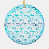 花かわいらしの妖精の女神ギフトパーソナライズされた セラミックオーナメント (裏面)